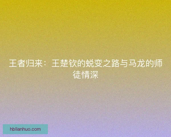 王者归来：王楚钦的蜕变之路与马龙的师徒情深